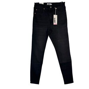 Refuge Denim Miami Black High Rise Skinny Jeans Pants Goth Punk Emo Metal Size 5